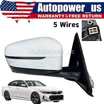 #ad WHITE RIGHT PASSENGER MIRROR FIT BMW 3 SERIES 2019 2020 2021 2022 2023 $225.99