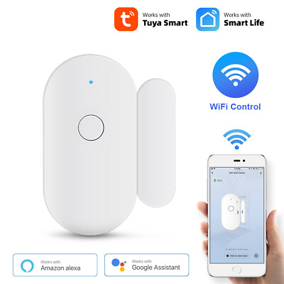 #ad #ad Tuya APP WiFi Door Window Sensor Detector Smart Home Security Alarm Alexa Google $8.49