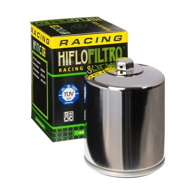 #ad Hiflofiltro Racing Chrome Oil Filter Harley Twin Cam 99 16 Buell 1200 94 02 $15.65