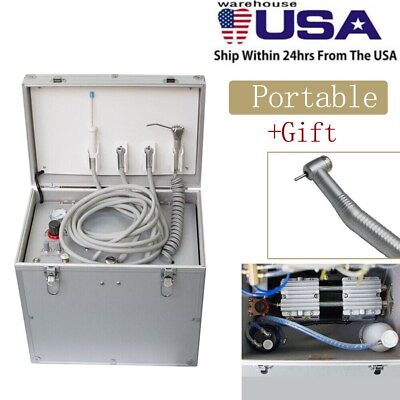 #ad Dental Delivery Unit 3Way Syringe Oilless Air Compressor Suction System $499.00