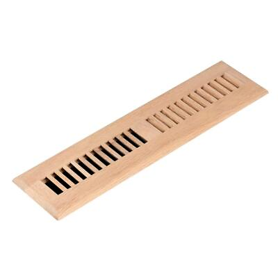 #ad Red Oak Wood Floor Register Drop in Vent Cover 2x14 Inch Unfinished $26.41