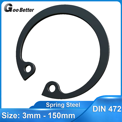 #ad Internal Circlips Black Retaining Rings Spring Steel CirClip 3mm 150mm for Bores $1.75