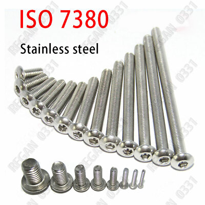 #ad 6mm M6 x 1.0 – Stainless Steel BUTTON HEAD Socket Cap Screws ISO 7380 A2 18 8 $16.15