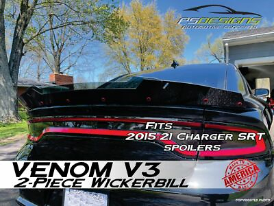 #ad PSDesigns Venom V3 2PC Wickerbill wicker bill fits 15 21 Dodge Charger $89.90