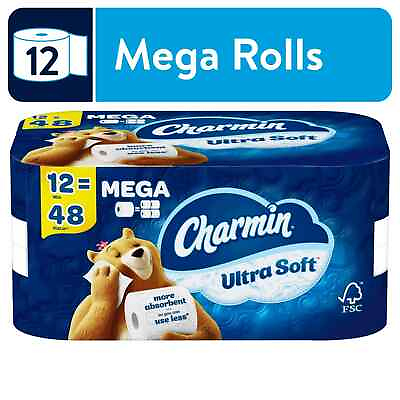 #ad Charmin Ultra Soft Toilet Paper 12 Mega Rolls $12.63
