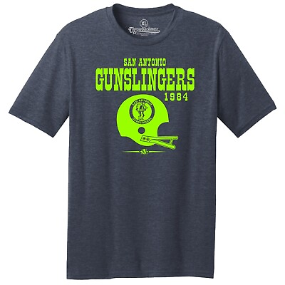 #ad San Antonio Gunslingers 1984 USFL Football TRI BLEND Tee Shirt $22.00
