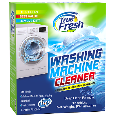 #ad True Fresh Washing Machine Cleaning Tablets 15 Pack Washer Cleaner Tablets $13.97
