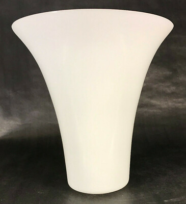 #ad New 8quot; Tall Opal White Glass Tulip Shaded Torchiere Lamp Shade For Stiffel Lamps $141.30