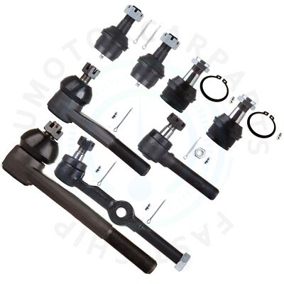 #ad 8pcs Front Lower Ball Joint Inner Tie Rod End Fit For 1987 1991 Chevrolet Blazer $66.99
