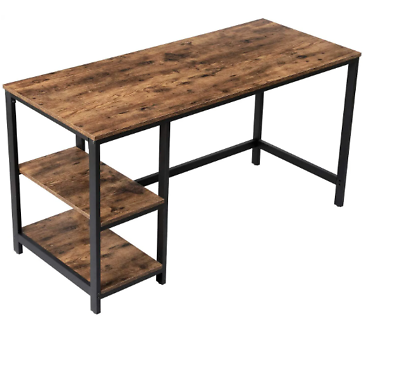 #ad Computer Desk with Combination Wood amp; Metal Frame Including 2 Shelves $79.99