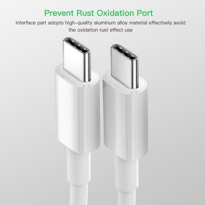 #ad USB C to USB C Cable Fast Charging Rapid Charger Replacement 6FT 40W Type White $2.98