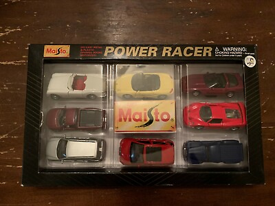 #ad 1998 Maisto Power Racer Set 8 Diecast Cars by Maisto Never Used $32.50