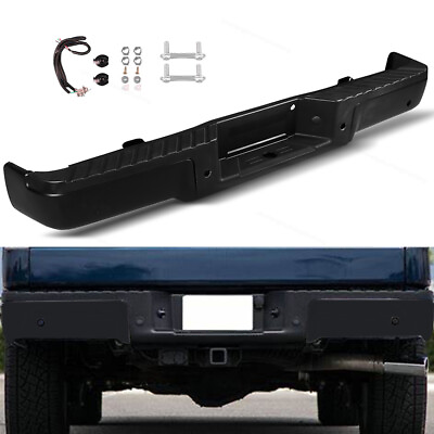 #ad Complete Black Rear Step Bumper Assembly Steel Fit For 2009 2014 Ford F150 Truck $131.39