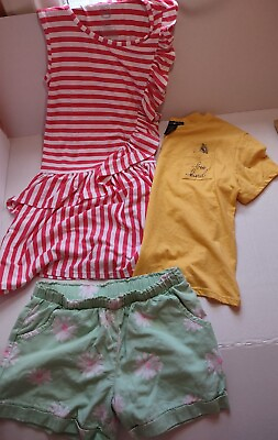 #ad #ad Girls 10 12 Summer Clothes Lot Of 3 Shorts TShirt Dress Wonder Nation Kandy Kiss $6.00