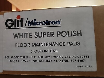 #ad A case of 5 Glit Microtron Super Polish Floor Maintenance 17#x27; Pads USA made $35.99