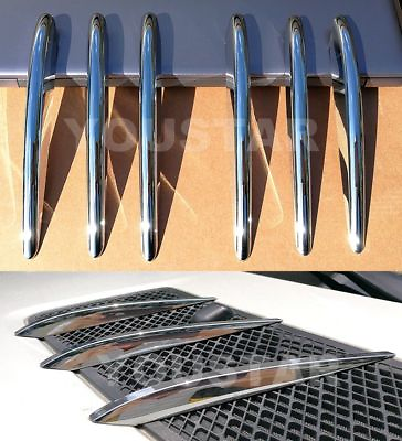 #ad USA STOCK Set CHROME Hood Vent Grill Molding Fins for Mercedes M ML GL W164 X164 $49.89