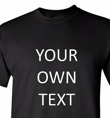 #ad Own Text T Shirt Message Business Name Personalized Customized Gift Front amp; Back $16.49