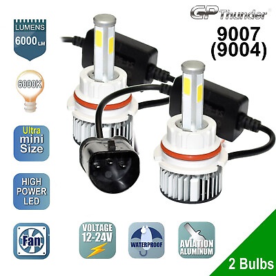 #ad 4 Sides 2x 9007 9004 HB5 COB LED Headlight Kit Hi Lo Power Bulbs 6000K White $16.99