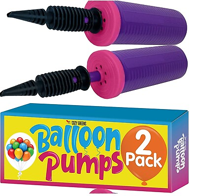 #ad 2 Pack handheld Manual Balloon pump Inflator Dual Action for kids Birthday Party $28.00