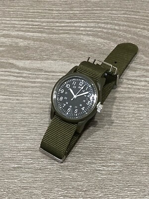 #ad NEW Daiso Japan Military Style Watch Olive Seiko Movement RARE $22.98