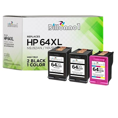 #ad 3Pk for HP 64XL Black Color for HP ENVY 6220 6230 6232 6252 6255 6258 $48.95
