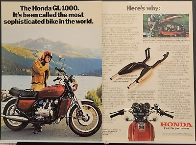 #ad 1976 Honda GL1000 Gold Wing Motorcycle 3p Print Ad $7.99