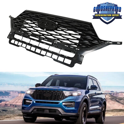 #ad For 2020 2021 2022 Ford Explorer Front Upper Grille Glossy Black Replace Grill $168.80