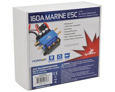 #ad Dynamite 160A 160 AMP Brushless Waterproof Marine RC Boat ESC 3 8S DYNM3880 $214.95