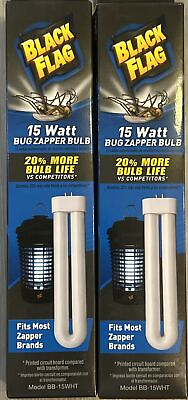 #ad 2x Black Flag 15 Watt Universal Bug Zapper Insect Killer Replacement Bulb $19.20
