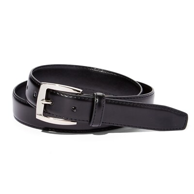 #ad Men#x27;s Genuine Leather Slim Dress Belt 2 COLORS Black amp; Brown $19.99