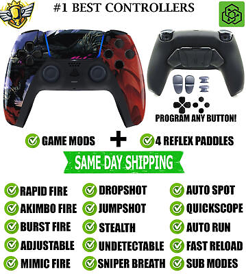 #ad Roaring Dragon Pro V4 Modded4 Paddles Silent Modz Wireless Controller for PS5 $189.95