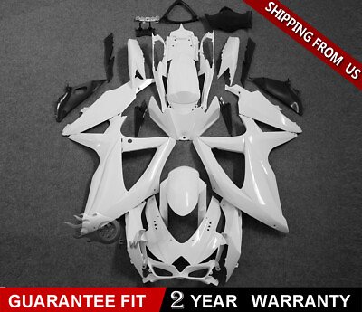 #ad #ad Bodywork fairing kit Unpainted White ABS for SUZUKI GSX R 600 750 2008 2010 2009 $223.50