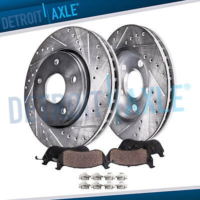 #ad 276mm Front Drilled Slotted Rotors Brake Pads for Mitsubishi Eclipse Galant $83.54