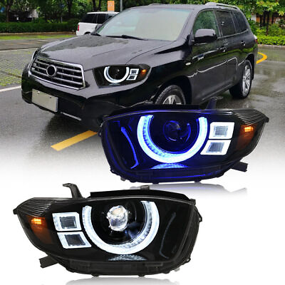 #ad Full LED Headlight Fit For Toyota Highlander 2008 2010 Head Front Lamp Assembly $629.79