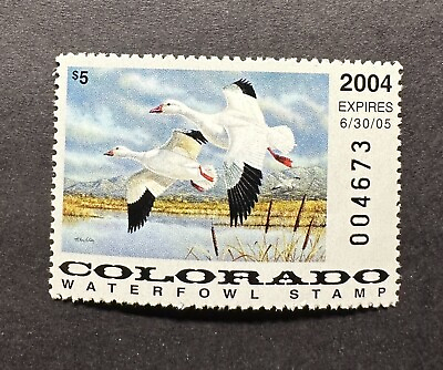 #ad WTDstamps 2004 COLORADO State Duck Stamp Mint OG NH $10.00