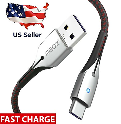#ad USB C Fast Charger Cable Cord with LED for iPad Air Samsung Tab A9 A8 A7 Tablet $7.73