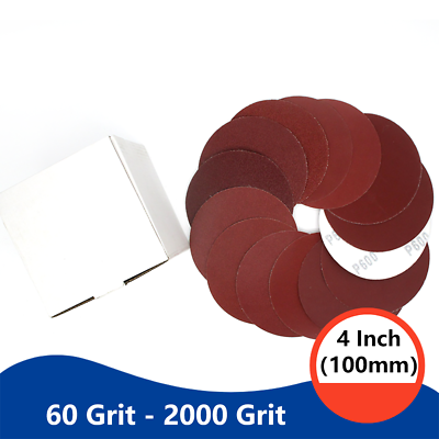 #ad 4 Inch（100mm）Disc Lens Polishing Rotary Round Dry Sanding Sandpaper Red Sand $59.65