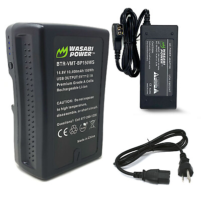 #ad Wasabi Power V Mount Battery 14.8V 10400mAh 150Wh amp; V Mount Battery Charger $139.99