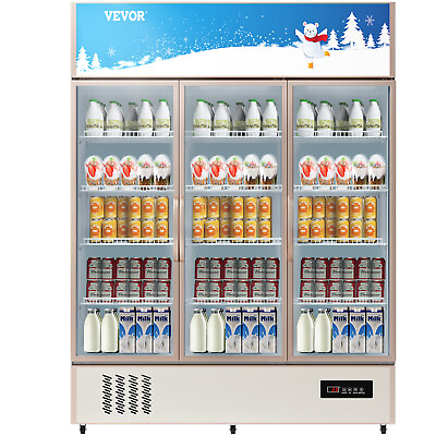 #ad VEVOR 59#x27;#x27; Commercial Merchandiser Refrigerator 35 Cu.ft Beverage Cooler 3 Doors $1849.99