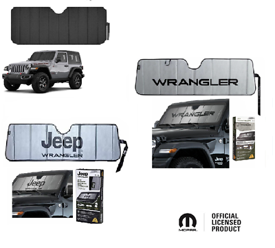 #ad New Jeep Wrangler Windshield Sunshade Official Licensed PICK YOUR STYLE $14.93