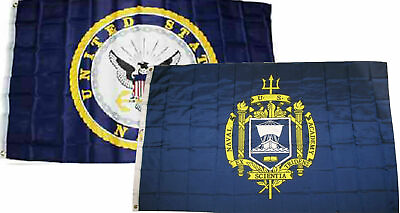 #ad 2x3 2#x27;x3#x27; Wholesale Combo U.S. Navy Crest amp; Naval Academy Flags Flag $19.88