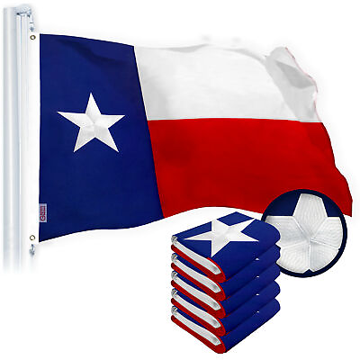 #ad Texas TX State Flag 4x6 FT 5 Pack Embroidered Spun Polyester by G128 $179.99