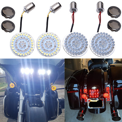 #ad 4X 1157 LED Bullet Turn Signal Tail Brake Light for Harley Street Glide Special $33.36