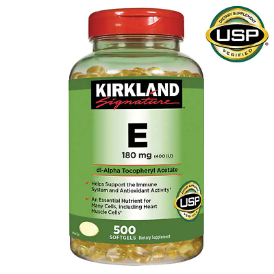 #ad Kirkland Signature Vitamin E 180 mg. 500 Softgels Free Shipping $17.88