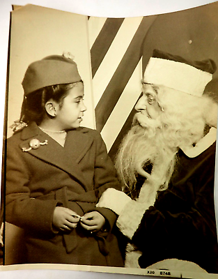 #ad My Visit with Santa Claus Chicago 1958 Black amp; White 8 x 10quot; $14.95