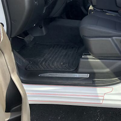 #ad Fits Chevy Silverado 2019 23 Crew Cab Custom Fit 10pc 4 Door Sill Guards Clear $47.98