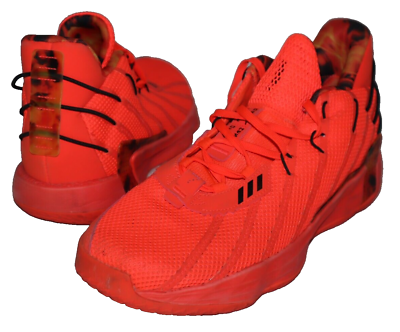 #ad ADIDAS DAME 7 FIRE OF GREATNESS INSIDE Size 11.5 SOLAR RED NEON Shoes Sneakers $24.99