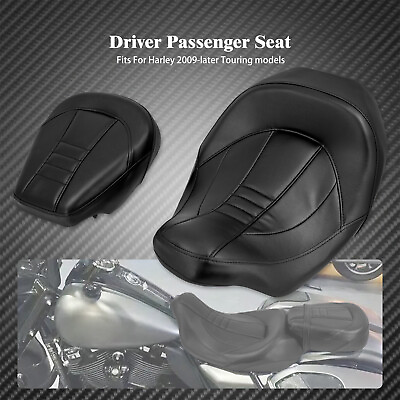#ad #ad Black Low Profile Driver Passenger Seat Pillion Stitching Fit For Touring 09 23 $75.99