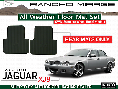 #ad Jaguar XJ8 XJR 2004 2009 OEM Rear Rubber Floor Mat Set 2 Rear Mats C2C7369 $44.30