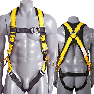 #ad #ad VEVOR Safety Harness Universal Full Body Harness with Padding amp; A Lanyard 340 lb $32.99